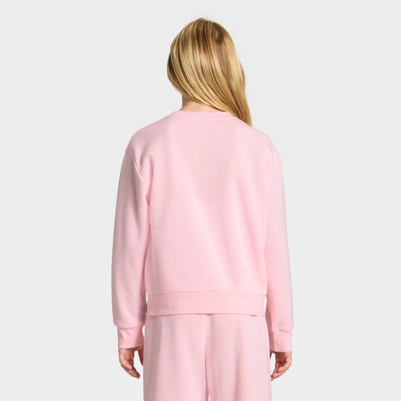 slide 2 of 3, Girls' Care Bears Fleece Sweatshirt - Light Pink S, 1 ct