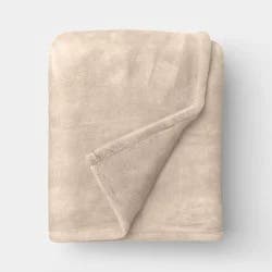 Oversized Primalush Throw Blanket Khaki - Threshold™
