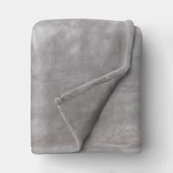 Oversized Primalush Throw Blanket Light Gray - Threshold™