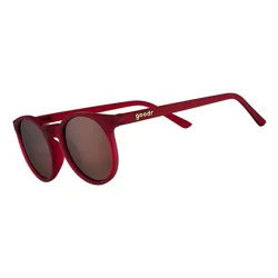 goodr Adult I'm Wearing Burgundy? Plastic Round Sunglasses - Red
