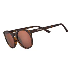 goodr Adult Nine Dollar Pour Over Plastic Round Sunglasses - Brown