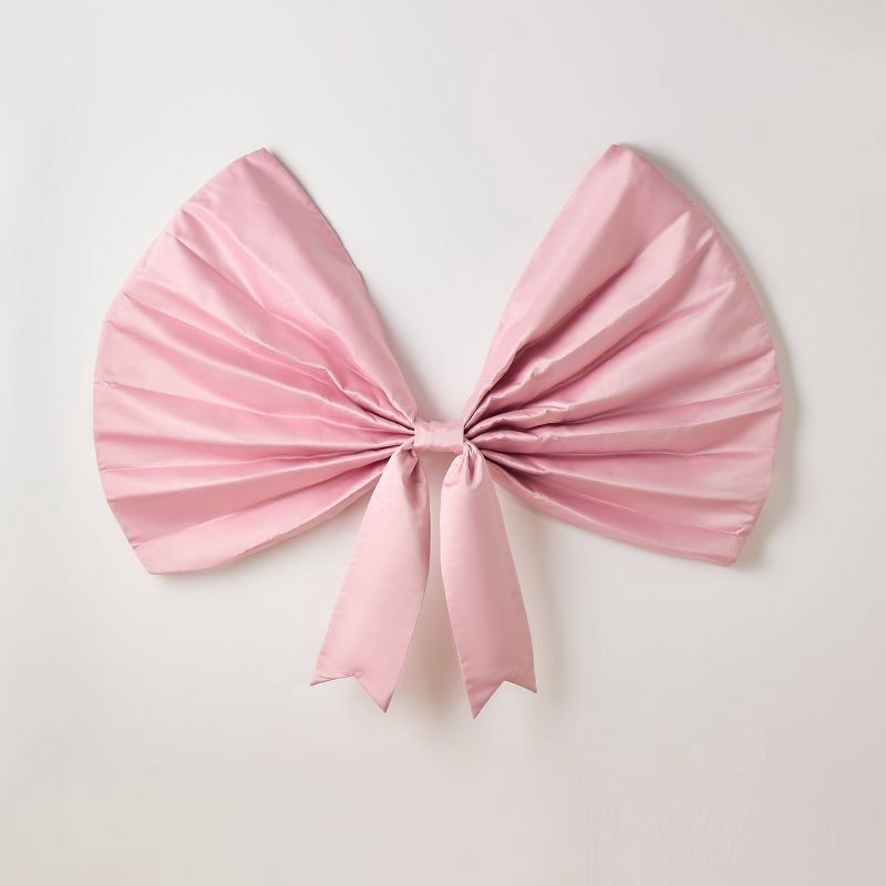 slide 1 of 4, Makers Collective 57" Bow Decorative Wall Hanging Pink, 1 ct