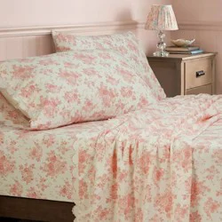 Harlow & Wren Queen Microfiber Sheet Set Pink Floral