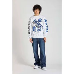 NCAA Duke Blue Devils Men's Champion White Crew Neck Sweatshirt - L