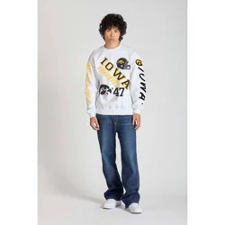 NCAA Iowa Hawkeyes Men's Champion White Crew Neck Sweatshirt - L