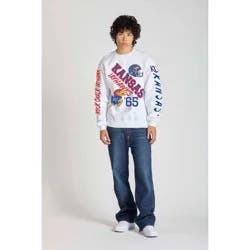 NCAA Kansas Jayhawks Men's Champion White Crew Neck Sweatshirt - XL