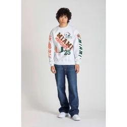 NCAA Miami Hurricanes Men's Champion White Crew Neck Sweatshirt - m