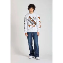 NCAA Texas Longhorns Men's Champion White Crew Neck Sweatshirt - L