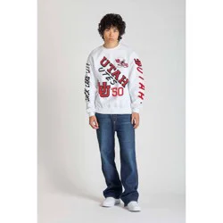 NCAA Utah Utes Men's Champion White Crew Neck Sweatshirt - S