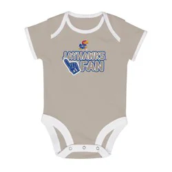 NCAA Kansas Jayhawks Infant 2pk Bodysuit - 6-9M