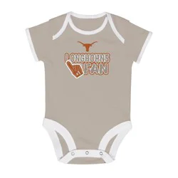 NCAA Texas Longhorns Infant 2pk Bodysuit - 6-9M