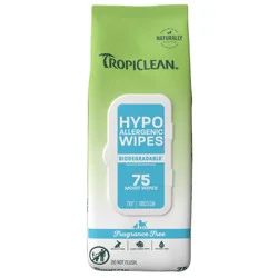 TropiClean Hypo Allergenic Dog Wipes - 75ct