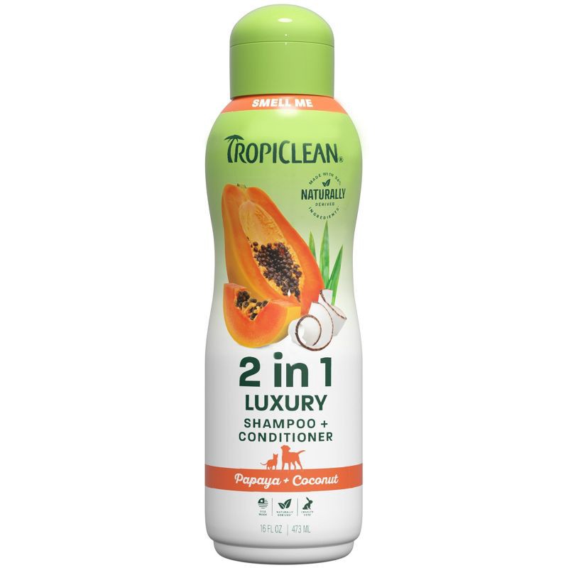 slide 1 of 10, TropiClean 2-in-1 Dog Shampoo - 16oz, 16 oz