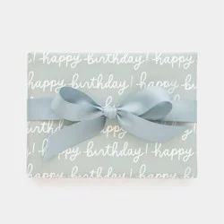 Sugar Paper + Target 118"x30" 'Happy Birthday' Script Gift Wrapping Paper Mint Green - Sugar Paper™ + Target