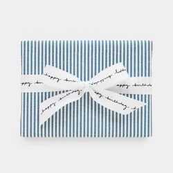 Sugar Paper + Target 118"x30" Chambray Striped Gift Wrapping Paper Blue/White - Sugar Paper™ + Target