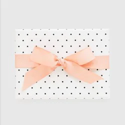 Sugar Paper + Target 118"x30" Pindot Gift Wrapping Paper White/Black - Sugar Paper™ + Target