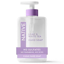 Native Liquid Hand Soap - Lilac & White Tea Scent - 13 fl oz: Paraben-Free, Sulfate-Free, Dye-Free