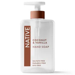 Native Liquid Hand Soap - Coconut Vanilla Scent - 13 fl oz: Dye-Free, Paraben-Free, Sulfate-Free, For Normal Skin
