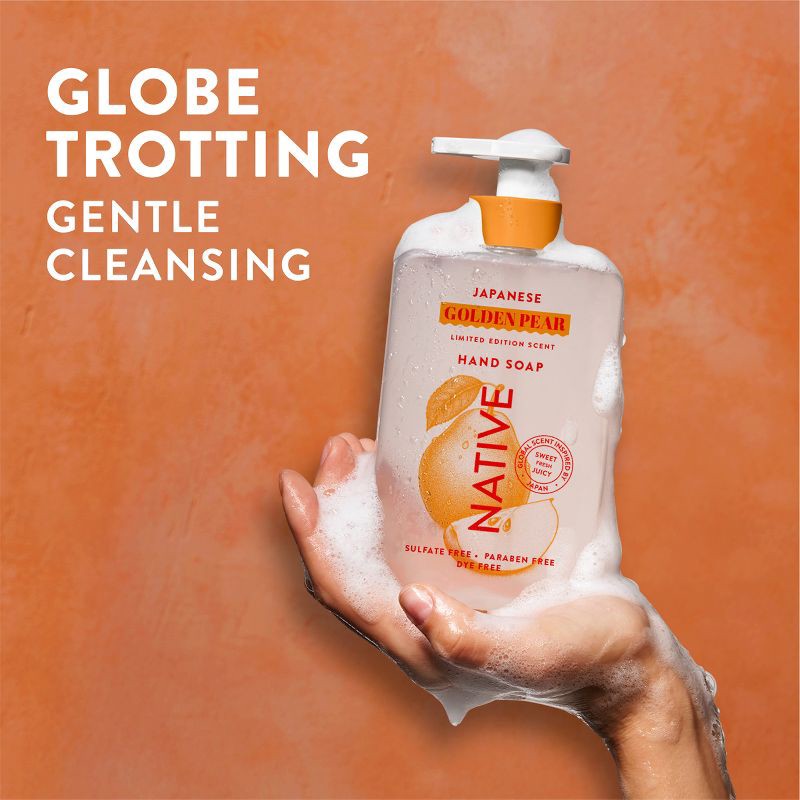 slide 4 of 10, Native Limited Edition Gentle and Non-Drying Global Flavors Liquid Hand Soap - Japanese Golden Pear Scent - 13 fl oz, 13 fl oz