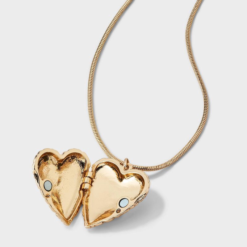slide 4 of 5, Adjustable Heart Necklace - A New Day™ Gold, 1 ct