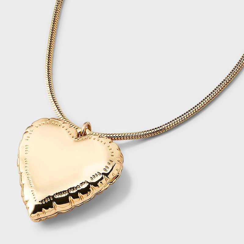 slide 5 of 5, Adjustable Heart Necklace - A New Day™ Gold, 1 ct