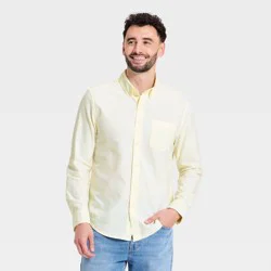 Men's Every Wear Long Sleeve Oxford Button-Down Shirt - Goodfellow & Co™ Yellow L