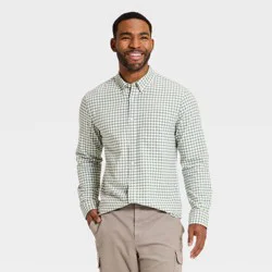 Men's Every Wear Long Sleeve Oxford Button-Down Shirt - Goodfellow & Co™ Green Gingham XXL