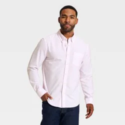 Men's Every Wear Long Sleeve Oxford Button-Down Shirt - Goodfellow & Co™ Pink XXL