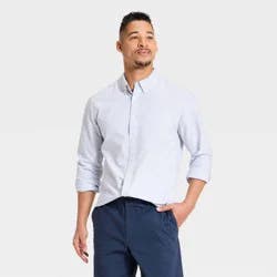 Men's Every Wear Long Sleeve Oxford Button-Down Shirt - Goodfellow & Co™ Blue XXL