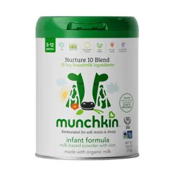 Munchkin Baby Formula Made with Organic Milk - 25.8oz: Powdered, Brain Development, Immune System Support, Eye Development