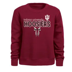 NCAA Indiana Hoosiers Girls' Bow Sweatshirt - M