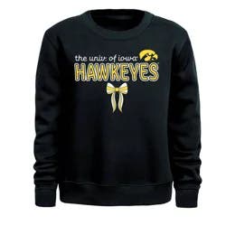 NCAA Iowa Hawkeyes Girls' Bow Sweatshirt - S