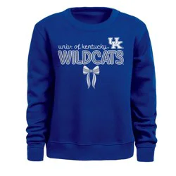 NCAA Kentucky Wildcats Girls' Bow Sweatshirt - M