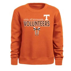 NCAA Tennessee Volunteers Girls' Bow Sweatshirt - L