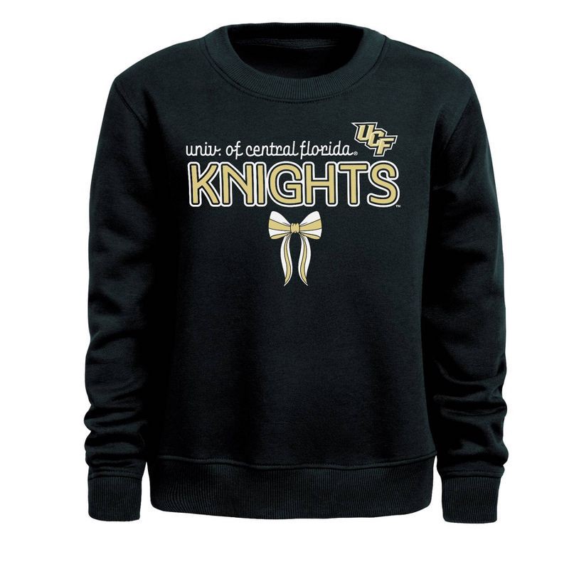 slide 1 of 3, NCAA UCF Knights Girls' Bow Sweatshirt - M, 1 ct
