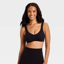 Women's Everyday Soft Light Support Minimal Bra - All In Motion™ Black XXL