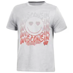 NCAA Wisconsin Badgers Girls' Smile T-Shirt - XS