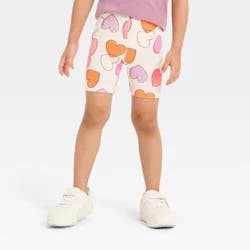 Toddler Girls' Ribbed Bike Shorts - Cat & Jack™ Cream 4T