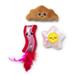 Quirky Kitty Brunch Bunch Plush Cat Toy: Cuddle, Pounce, Lightweight