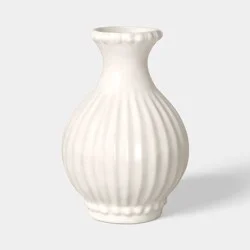 6" Beaded Ceramic Bud Vase Ivory - Threshold™