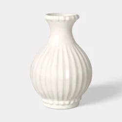 6" Beaded Ceramic Bud Vase Ivory - Threshold™