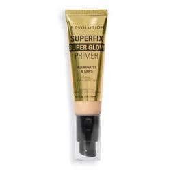 Makeup Revolution Superfix Grip Superglow Primer - Gold - 0.8oz: Liquid, Translucent, For Normal, Oily, Combination, Dry Skin