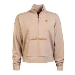 NCAA Tennessee Volunteers Women's Off White 3/4 Zip Sweatshirt - S