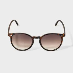 Women's Plastic Round Tortoise Sunglasses - Wild Fable™ Brown