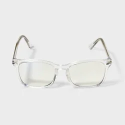 Women's Crystal Rectangle Blue Light Filtering Glasses - Wild Fable™ Clear