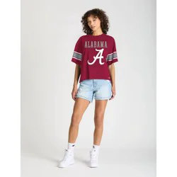NCAA Alabama Crimson Women's Champion Sequin Print T-Shirt - L