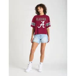 NCAA Alabama Crimson Women's Champion Sequin Print T-Shirt - L