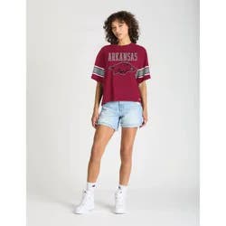 NCAA Arkansas Razorbacks Women's Champion Sequin Print T-Shirt - S