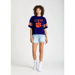 NCAA Clemson Tigers Women's Champion Sequin Print T-Shirt - M
