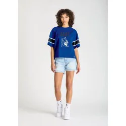 NCAA Duke Blue Devils Women's Champion Sequin Print T-Shirt - XL